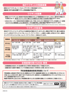 新型コロナワクチン定期接種リーフレット(裏面)