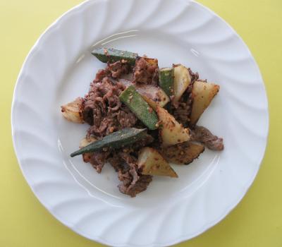 牛肉と大根のマスタード焼き