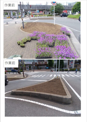 宿根バーベナ植栽活動作業前の写真