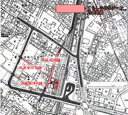 くらしのみちゾーン対象路線図"