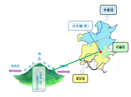 分水界の位置