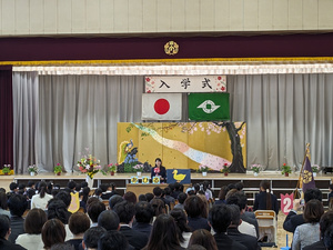 道野辺小学校入学式の様子（写真）