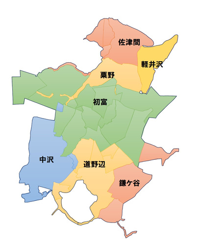 鎌ケ谷市域大字図